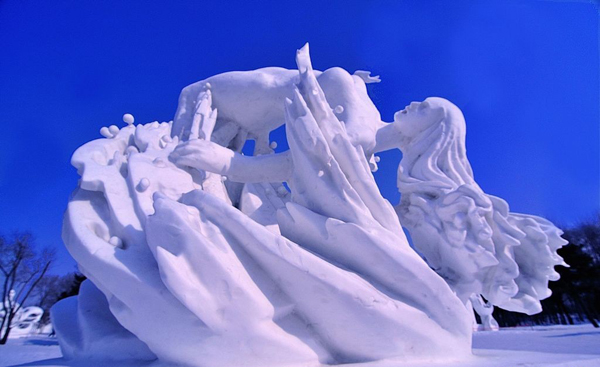 Woman Ice Sculpture
